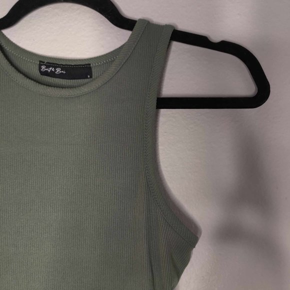Muted Army Green Brit & Bri Tank Top - Picture 3 of 4
